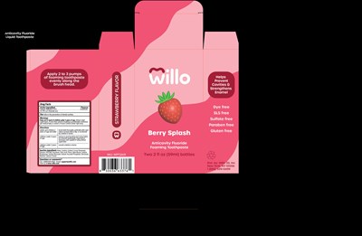 Willo 2oz Box Berry Splash Dyefree Fluoride (Willo 2oz Box Berry Splash Dyefree Fluoride Dentalbrite 005)